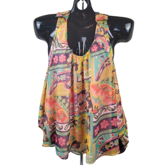 **NWT**‎ Free People Strawberry Tank  in RETRO COMBO - Picture 1 of 7